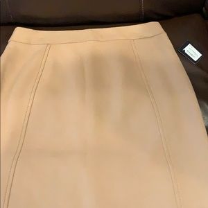 Camel straight skirt